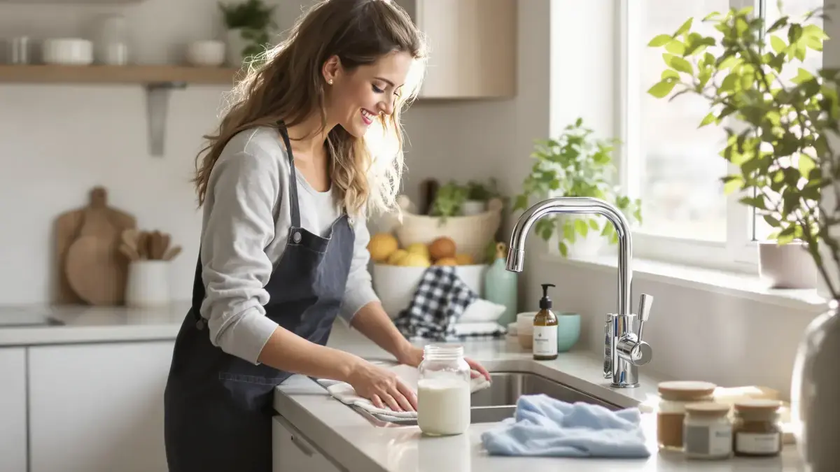 Tento domácí čisticí krém rozzáří dřez i koupelnu bez chemikálií a bez zbytečného drhnutí